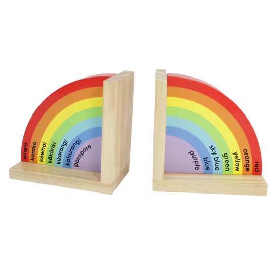 Moana Road Wooden Rainbow Bookends